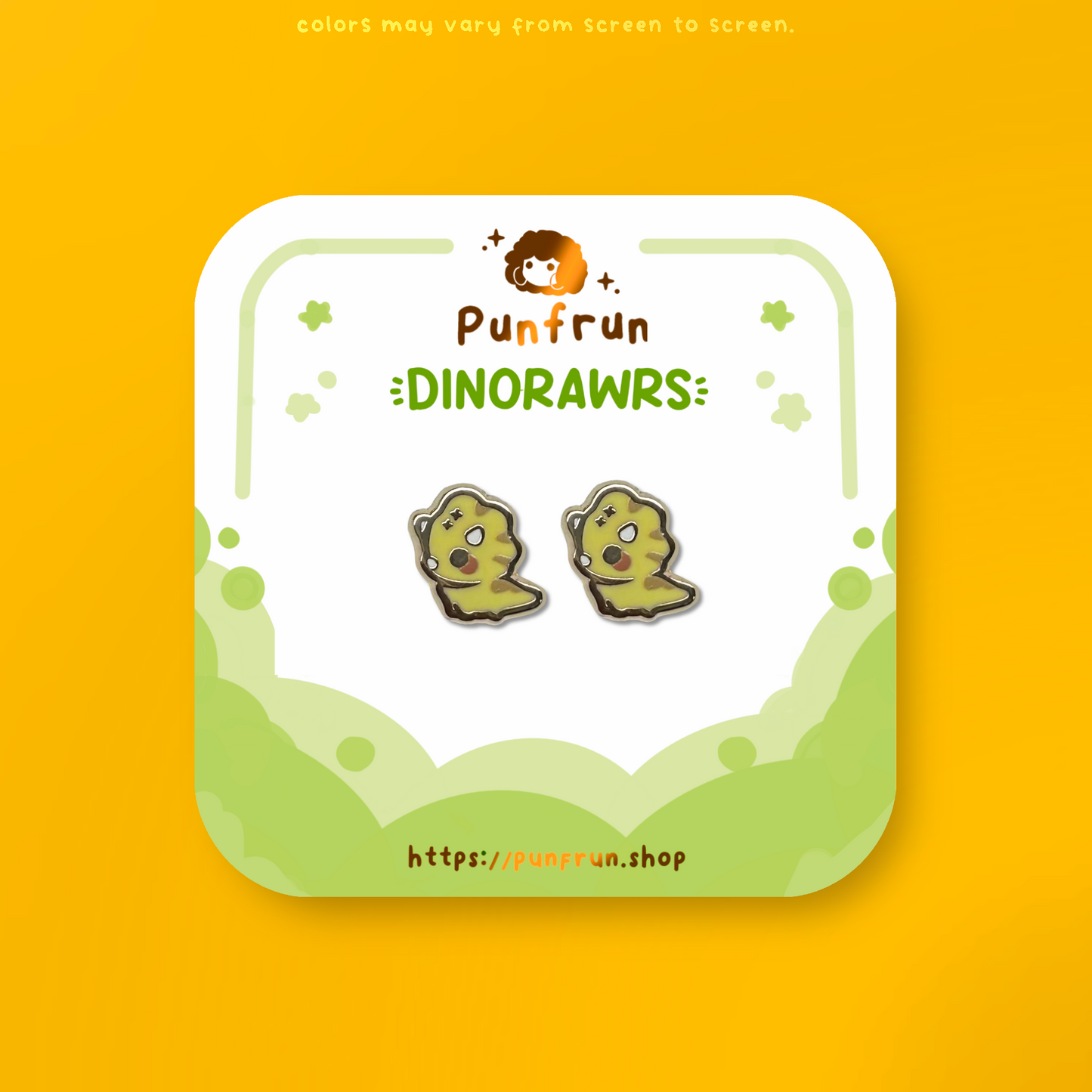 EARRINGS ✦ Dinorawrs - Triceratops