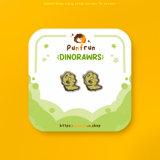 EARRINGS ✦ Dinorawrs - Triceratops