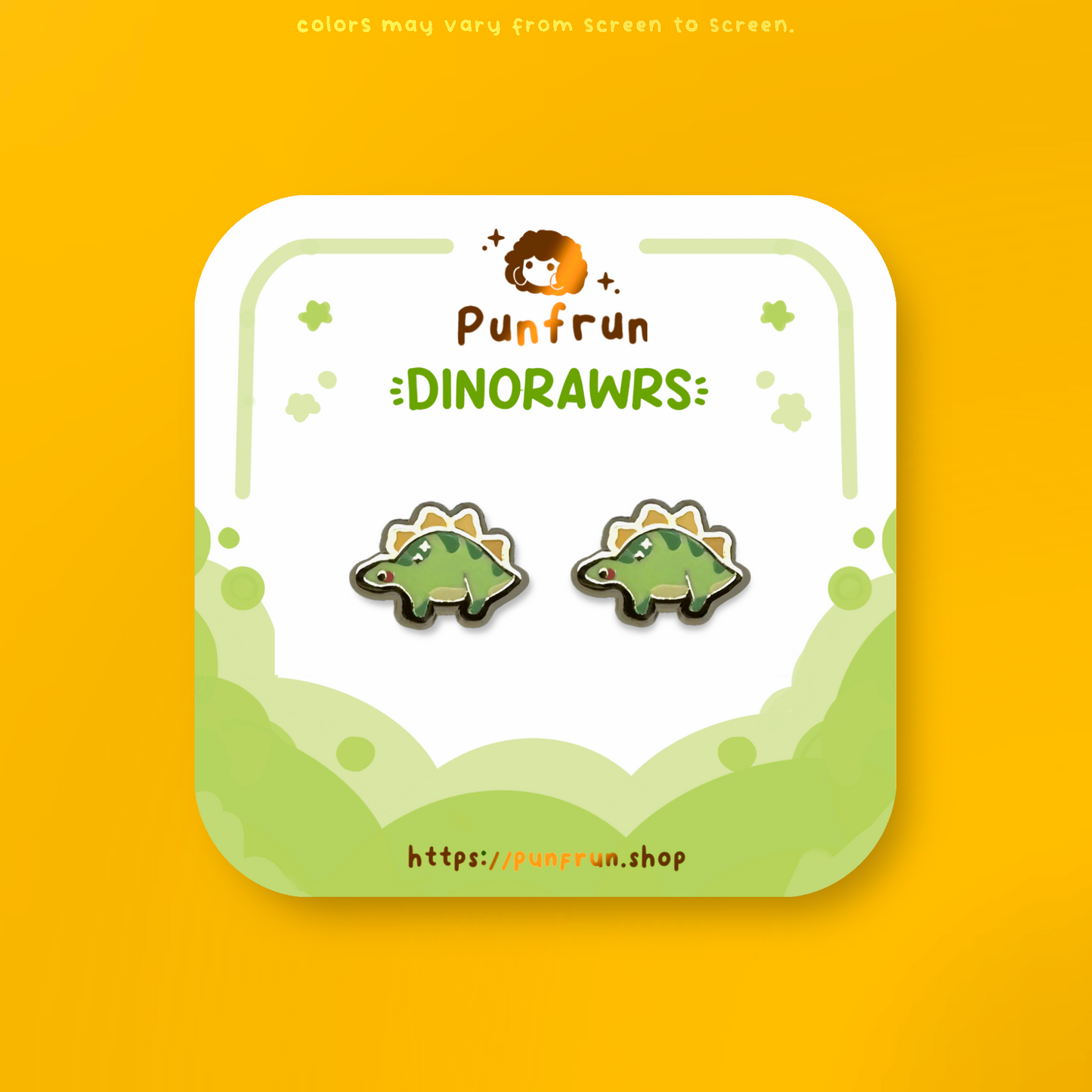 EARRINGS ✦ Dinorawrs - Stegosaurus