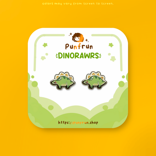 EARRINGS ✦ Dinorawrs - Stegosaurus