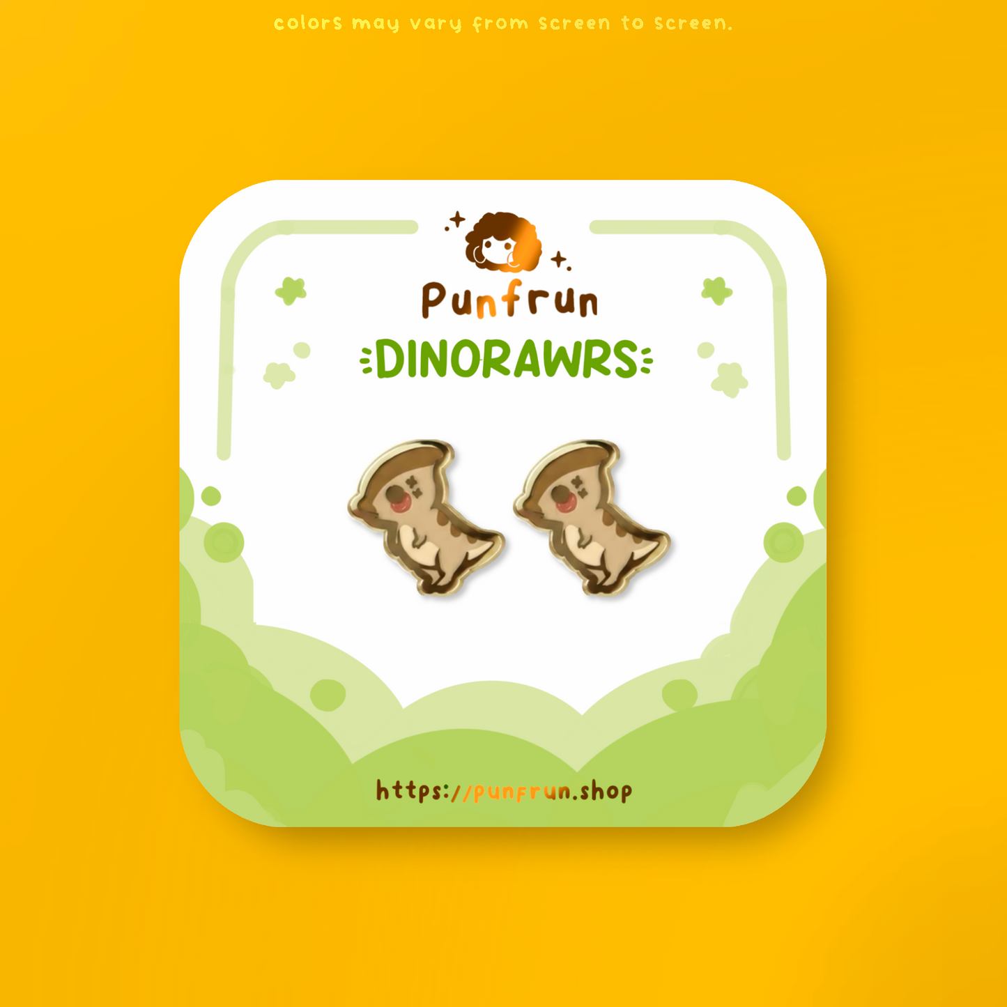 EARRINGS ✦ Dinorawrs - Pharasaurolophus