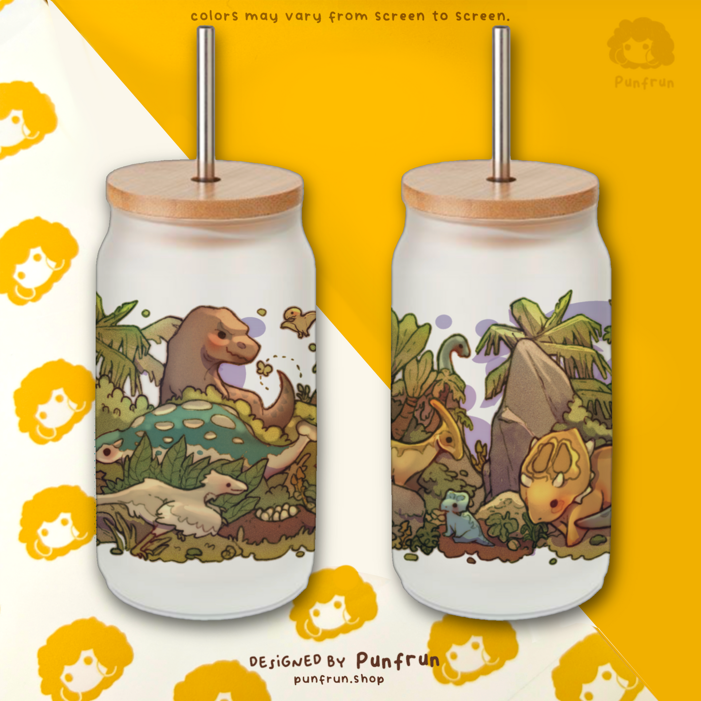 GLASS TUMBLER  ✦ Dino Life