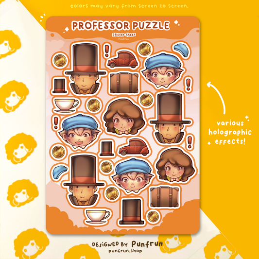 STICKER SHEET ✦ Professor Puzzle
