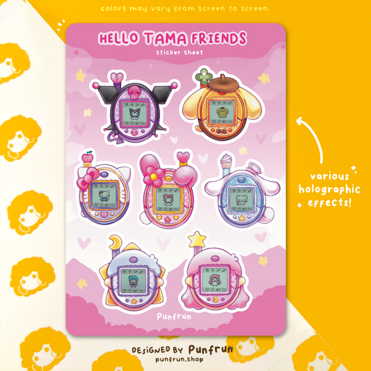 STICKER SHEET ✦ Tama Hello Friends