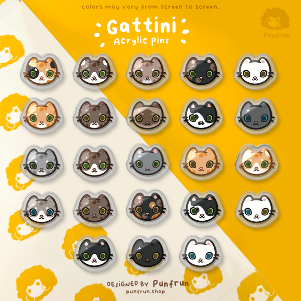 ACRYLIC PINS ✦ Gattini